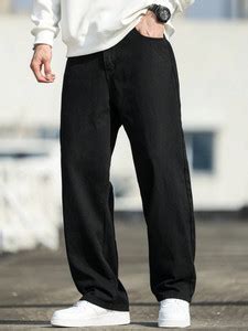 DENIM LOOK Loose Fit Men Black Jeans - Buy DENIM LOOK Loose Fit Men ...