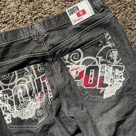 insanely rare southpole red tabs super sick pair of... - Depop