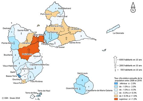 La population de la guadeloupe devrait continuer à baisser à