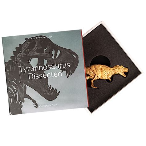Chad Silver Tyrannosaurus Dissected 2022 - Gold Plated - 3 oz