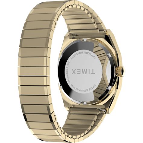 Q TIMEX Men Champagne Rectangle Dial Automatic Analog Watch - TW2Y0720