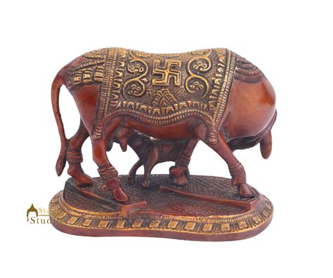 Indian Hindu Sacred Holy Cow And Calf Pair With AUM OM Symbol 5 ...