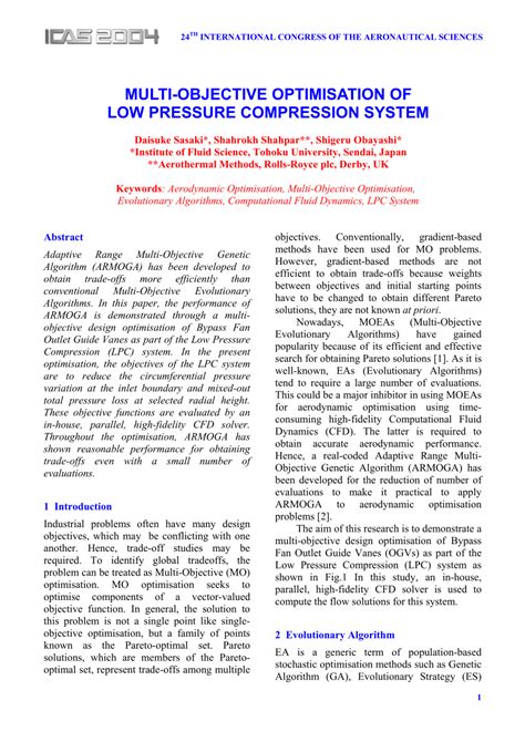 Multi-Objective Optimization Methods 的图像结果