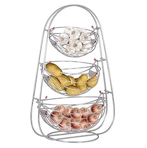 Buy Quick Trading Stainless Steel 3 Tier Julla Tabletop Fruit Basket ...