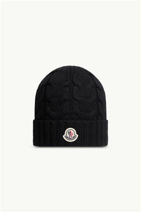 Black Wool Beanie - Accessories & Shoes for Children | Moncler GB