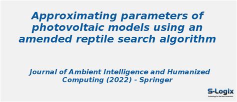 Approximating parameters of photovoltaic models | S-Logix