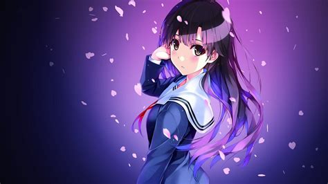 Purple Anime Girl HD Wallpapers - Wallpaper Cave