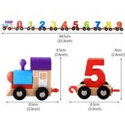 Buy Wooden Train Toy Set Train Cars Digital Toy Set-Toy Train Sets for ...