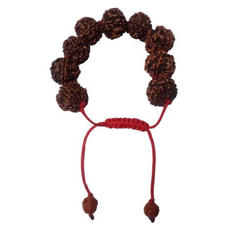 Buy Generic 5 Mukhi Nepali Rudraksha Unisex Bracelet, Dark Brown/Black ...