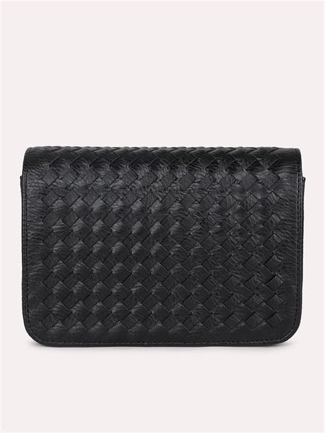 Buy Now Women Black Textured Sling Bag