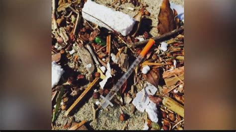 Needle and syringe found in the sand at Santa Monica beach injures ...