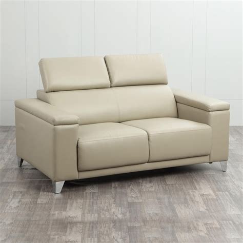 Buy Alabaster Faux Leather 2-Seater Sofa - Beige from Home Centre at ...