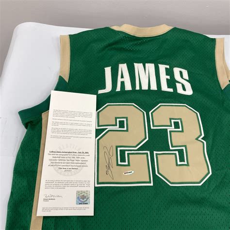LeBron James Signed St. Vincent St. Mary High School Jersey UDA Upper ...