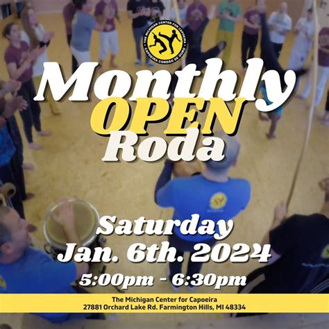 2024s First Monthly Open Roda!, The Michigan Center For Capoeira ...