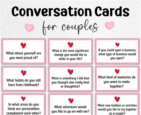 100 Conversation Starters Cards for Couples, Couples Question Cards ...