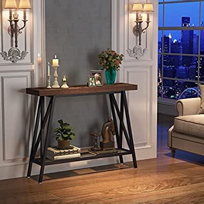 Buy Tribesigns Narrow Console Table,Slim Industrial Entryway Table,2 ...