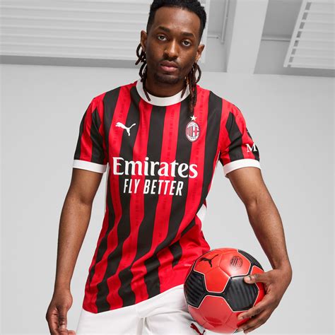 AC Milan 24/25 Authentic Home Jersey Men | For All Time Red-PUMA Black ...