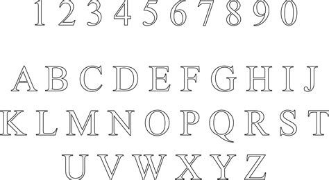 TIMES NEW ROMAN Outline, Alphabet Svg Fonts, Calligraphy, 45% OFF