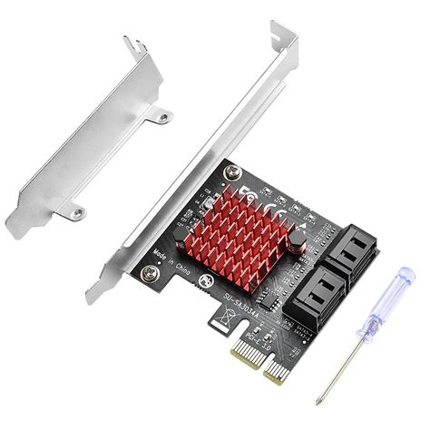 ELUTENG PCI-E SATA Expansion Card 4 Ports PCI-E X1 to SATA 3.0 ...