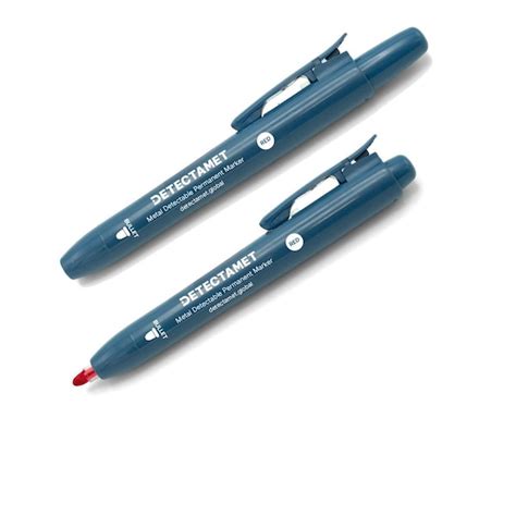 DETECTAMET, INC. Permanent Metal Detectable Permanent Marker, Red Color ...