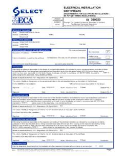 Image result for Electrical Installation Certificate Example