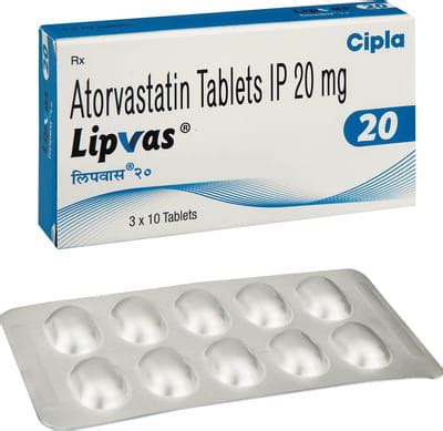Lipvas 20 MG Tablet (10): Uses, Side Effects, Price & Dosage | PharmEasy