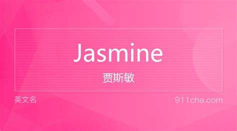 英文名Jasmine[贾斯敏]的意思、性别含义寓意及印象是什么 - 英文名 - 911查询