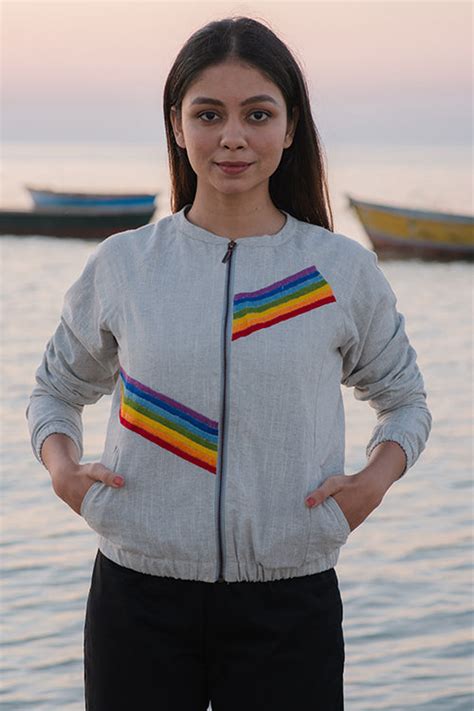 Buy Okhai Sunbeam Cotton Slub Bomber Jacket For Women Online – Okhaistore