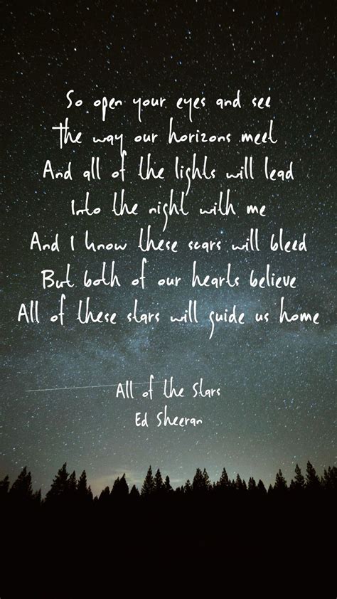 All of the Stars by Ed Sheeran Lyrics | All the stars lyrics, Lights ...