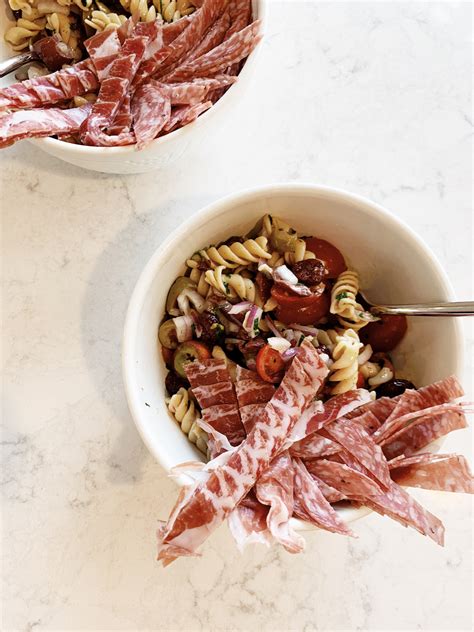 Easy lunch time cold pasta salad recipe with banza pasta - eat.sleep.wear