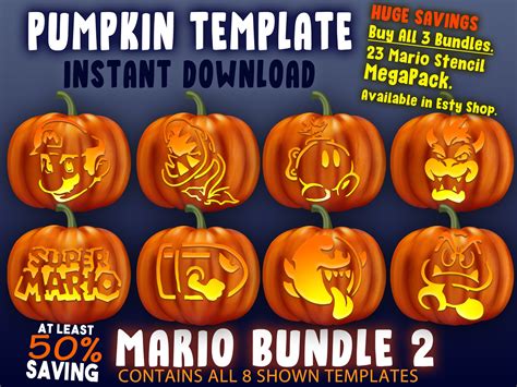 Super Mario Stencil For Pumpkin Carving - Free Printable Pumpkin