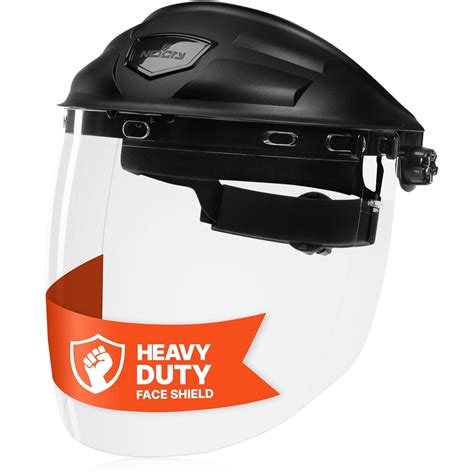 NoCry Heavy Duty Clear Face Shield; Protective Safety Equipment with ...