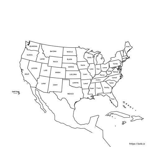 Usa Coloring Map