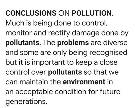 conclusion on project environmental pollution - Brainly.in