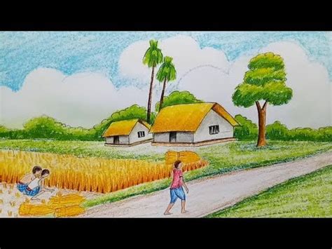 How to draw landscape / scenery of late autumn Video Lecture - Art and ...