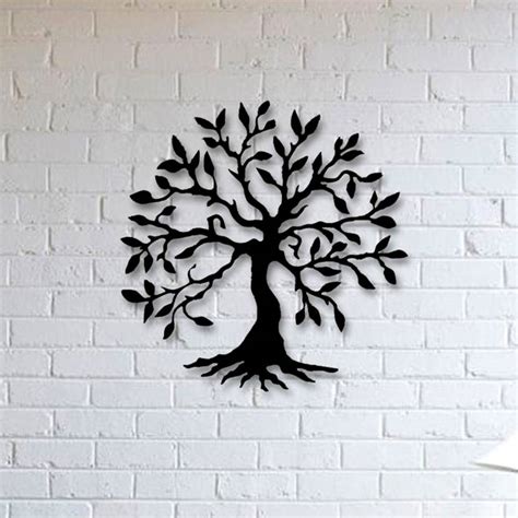 Gojeeva 3D Wall Art TREE WALL ART 147(Color-Black,Suitable for Bedroom ...