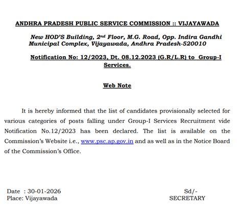 APPSC Group 1 Final Result 2026 Out For 87 Posts, Download PDF