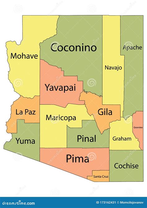 County Map Of Arizona