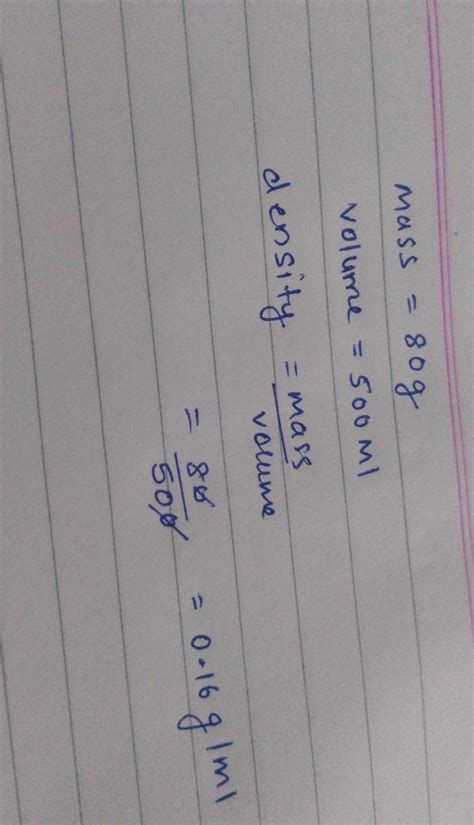 If mass of a substance is 80 gram in 500 ml solution find out the ...