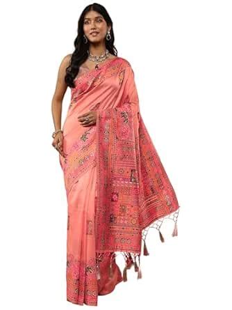 Buy Libas Woven Design Silk Blend Saree For Women (94881P) at Amazon.in