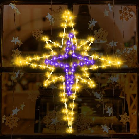 Amazon.com: VIHOSE 28" Bethlehem Christmas LED Star Light with Cross ...