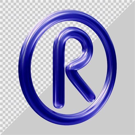 Premium PSD | Registered trademark symbol with 3d modern style