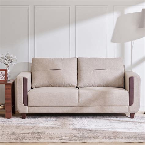 Buy Berry Fabric 3-Seater Sofa - Beige from Home Centre at just INR 12999.0