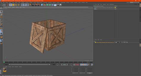 Old Wooden Shipping Crate with Open Lid 3D model | 3D Molier International