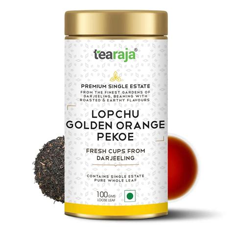 Tearaja Lopchu Golden Orange Pekoe Darjeeling Leaf Tea, 100g : Amazon ...