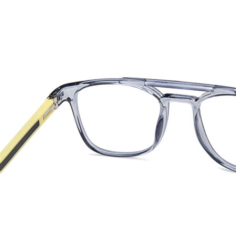 Buy Kids Glasses: Grey Transparent Yellow Black Full Rim Square Kids 2 ...