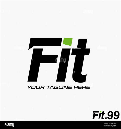 Simple and unique letter or word FIT italic font with cutting image ...