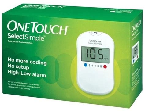 Johnson & Johnson One Touch Select Glucose Monitor with 10 Strips ...