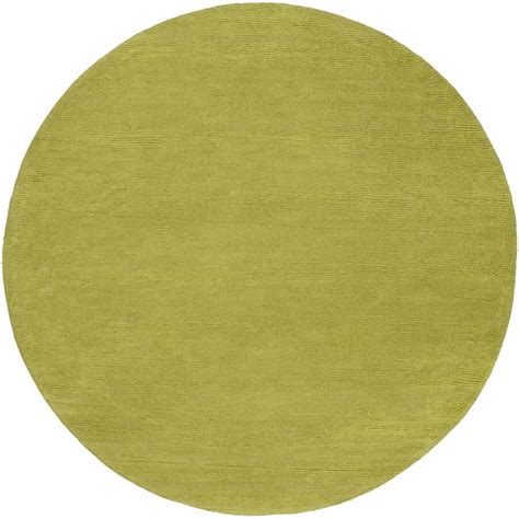 Surya Mystique Wool Lime Round Solid Area Rug in the Rugs department at ...