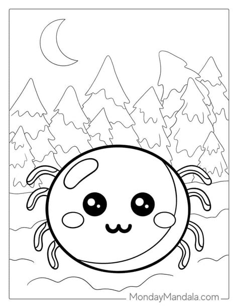 Cute Spider Coloring Pages